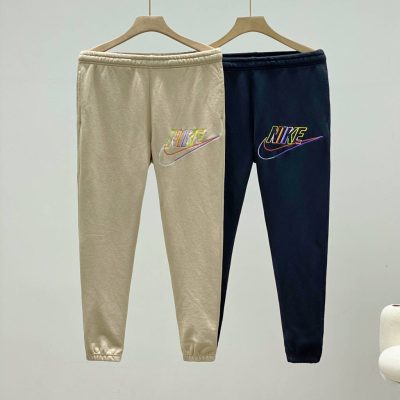 Luxury Nike Pants Black Cotton Embroidered Collection