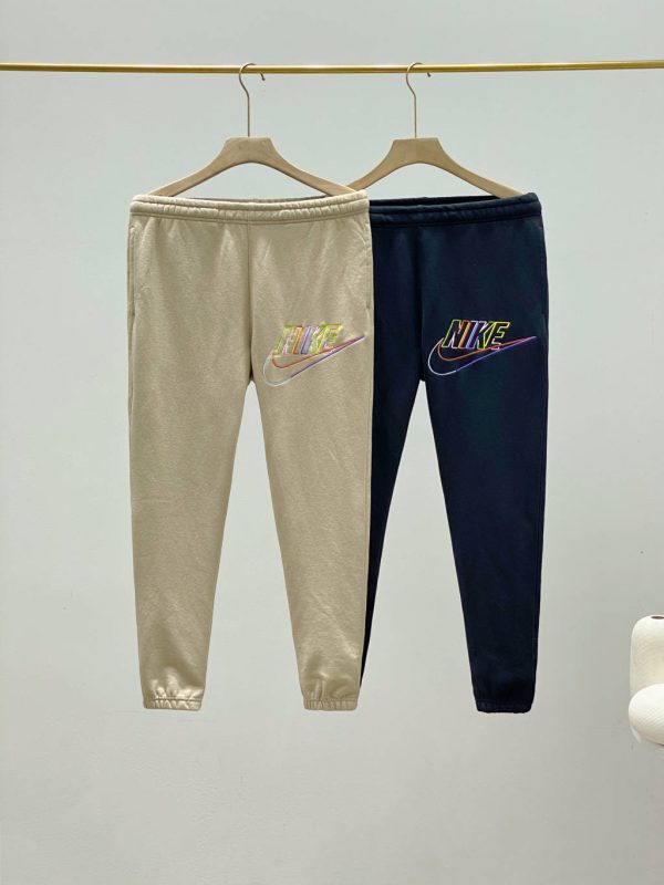 Luxury Nike Pants Black Cotton Embroidered Collection