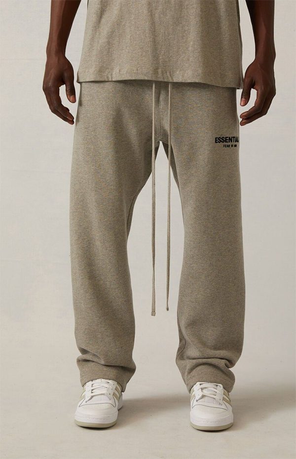 Premium Quality Fear Of God Sweatpants Black Fleece Logo Style