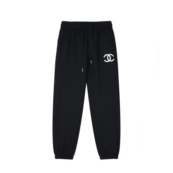 High Quality Chanel Trousers Black Cotton Print Collection