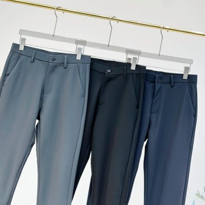 Premium Burberry Trousers Black Silk Casual Style