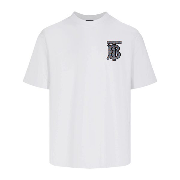 Premium Burberry Short Sleeves White Cotton Washed Style