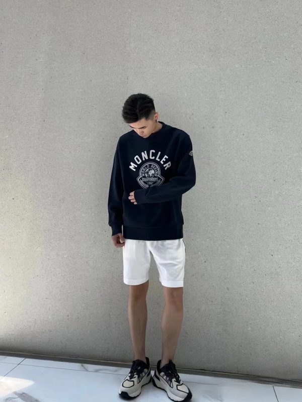 Premium Moncler Sweatshirts White Fleece Style