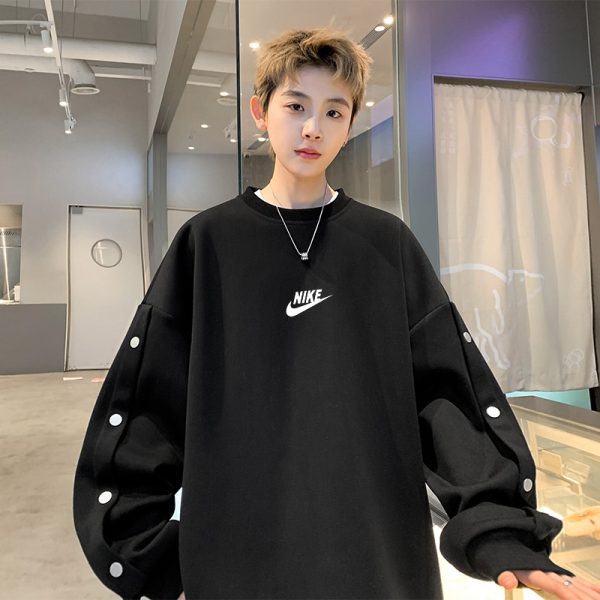 Premium Quality Nike Sweatshirts Black Cotton Casual Luxury