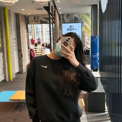 Premium Nike Sweatshirts Red Knit Chic Style