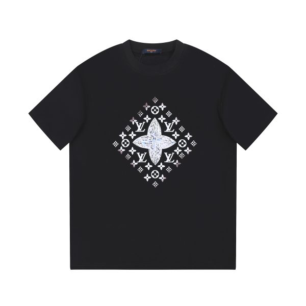 Premium Louis Vuitton Short Sleeves White Print Luxury