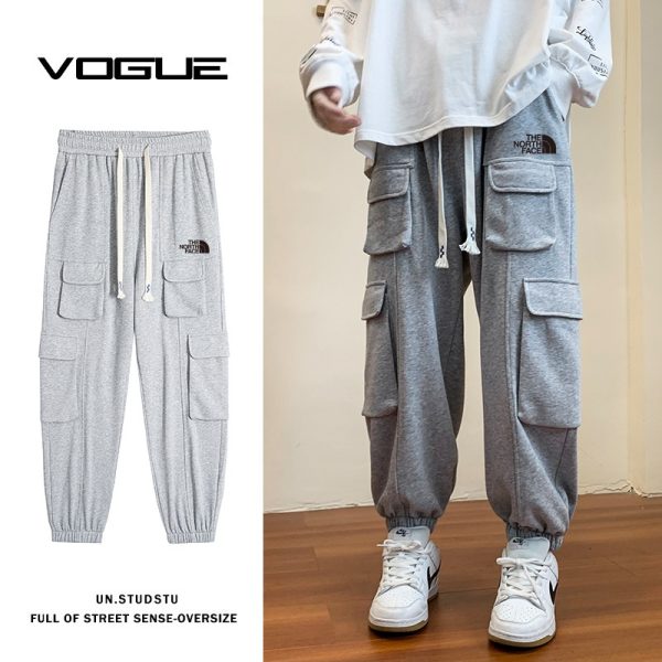 Best Selling The North Face Sweatpants Gray Cotton Classic Luxury
