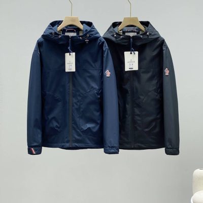 Premium Quality Moncler Coats Black Casual Style