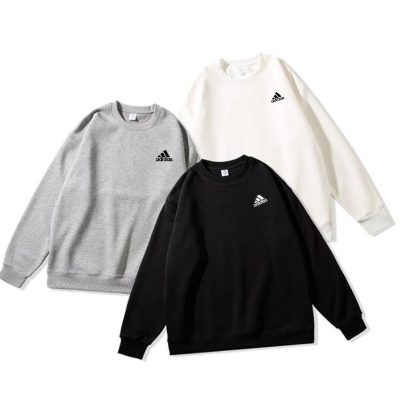 Luxury Adidas Sweatshirts Black Cotton Print Style