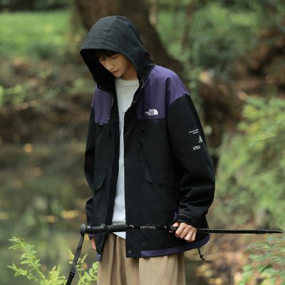 Premium Quality The North Face Coats Black Patchwork Collection