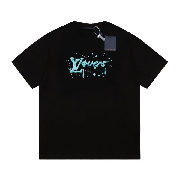 Premium Louis Vuitton Short Sleeves Blue Cotton Casual Luxury