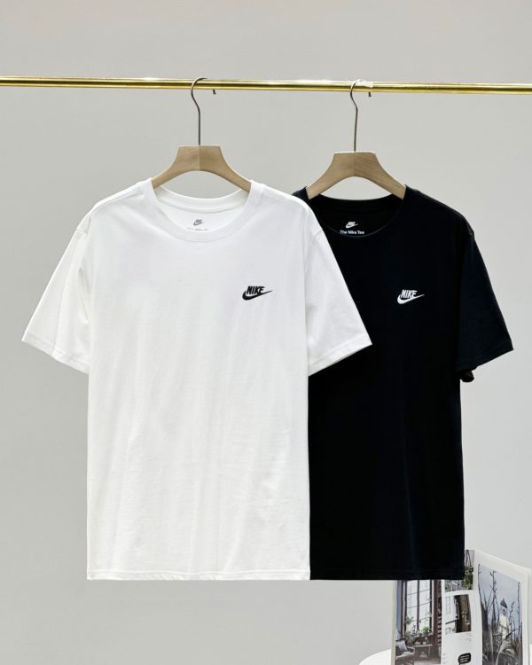 Premium Nike Short Sleeves Black Cotton Classic Style