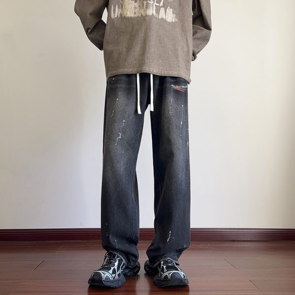 Premium Balenciaga Jeans Black Denim Streetwear Collection