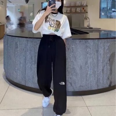 Premium The North Face Sweatpants Black Cotton Casual Luxury