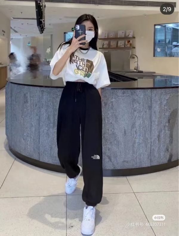 Premium The North Face Sweatpants Black Cotton Casual Luxury