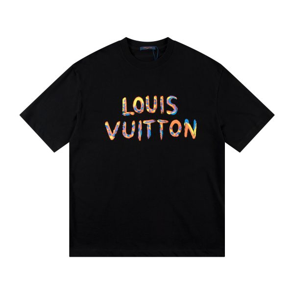 High Quality Louis Vuitton Short Sleeves Black Cotton Style