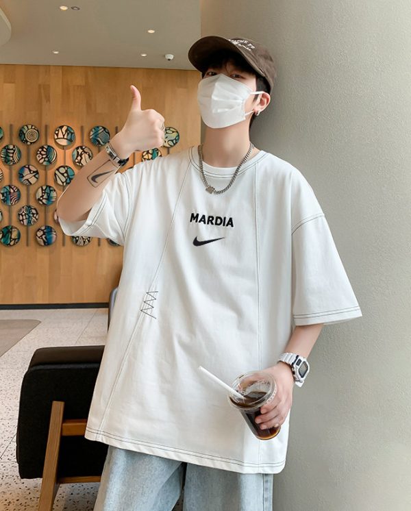 Best Selling Nike Short Sleeves Black Cotton Logo Collection