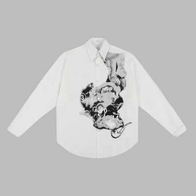 Premium Quality Margiela Long Sleeves Black Cotton Embroidered Collection