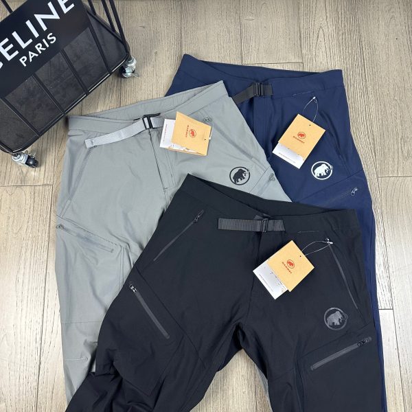 Premium Quality Mammut Trousers Black Nylon Breathable Style