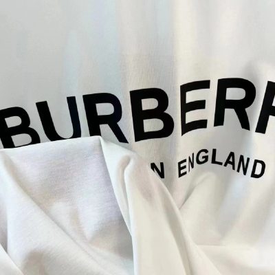 Premium Quality Burberry Short Sleeves Black Cotton Classic Collection