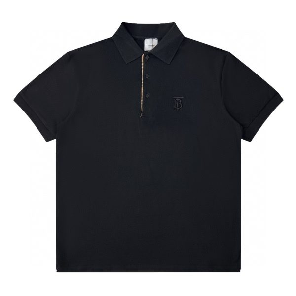 Best Selling Burberry Short-Sleeved Black Cotton Logo Luxury