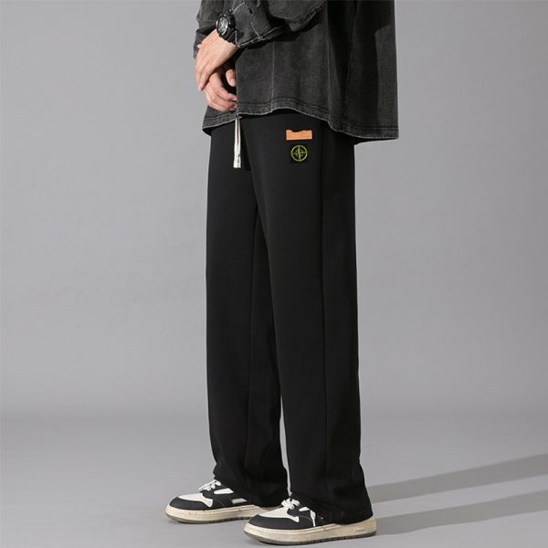 Luxury Stone Island Casual Pants Black Solid Collection