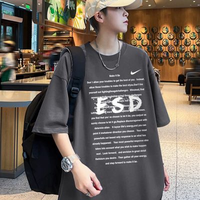 High Quality Nike Short Sleeves Black Cotton Casual Collection