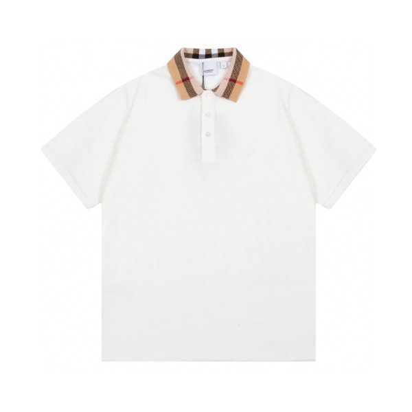 Premium Quality Burberry Polo Shirt White Classic Luxury