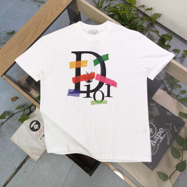High Quality Dior Short Sleeves White Cotton Logo Luxury