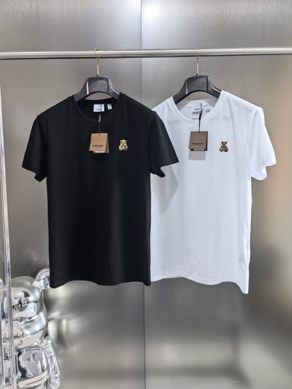 Premium Quality Burberry Short Sleeves Black Cotton Classic Luxury