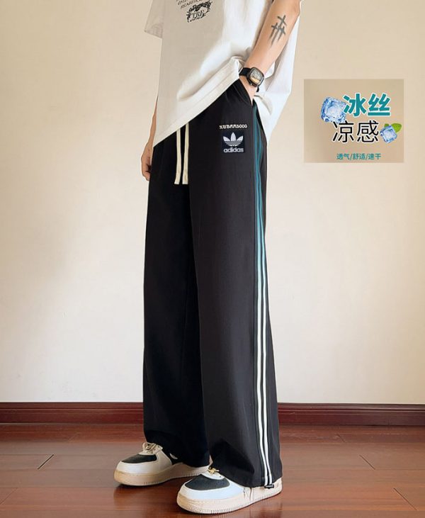 Premium Quality Adidas Sweatpants Black Silk Casual Luxury