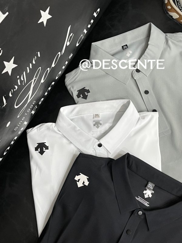 Best Selling Descente Short-Sleeved Black Casual Style