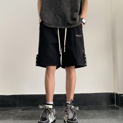 Premium Quality Balenciaga Shorts Black Washed Luxury