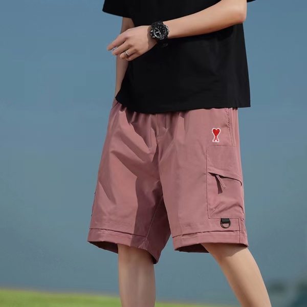 High Quality Ami Shorts Black Polyester Classic Luxury