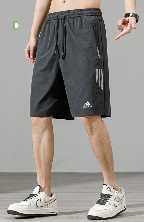 High Quality Adidas Shorts Gray Silk Classic Luxury