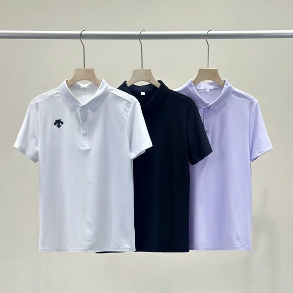 Luxury Descente Short-Sleeved White Breathable Collection