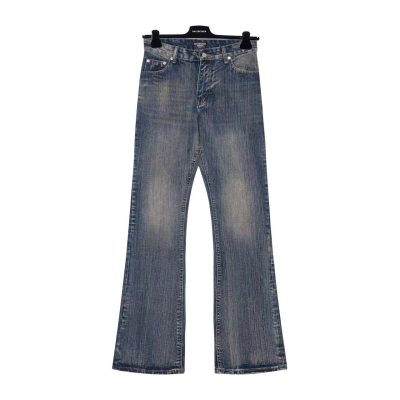 Premium Balenciaga Jeans Orange Stripe Style