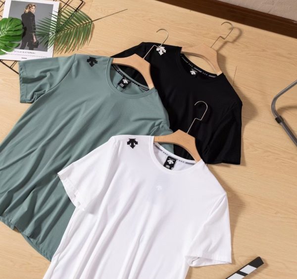Premium Descente Short Sleeves White Breathable Style