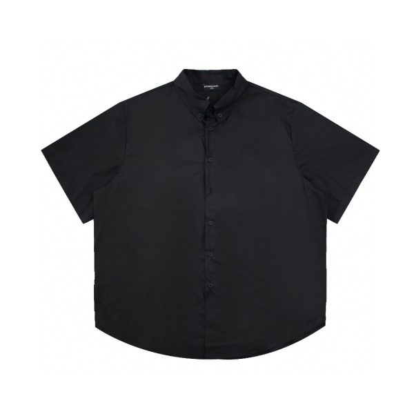 Luxury Balenciaga Short Sleeves Black Embroidered Luxury