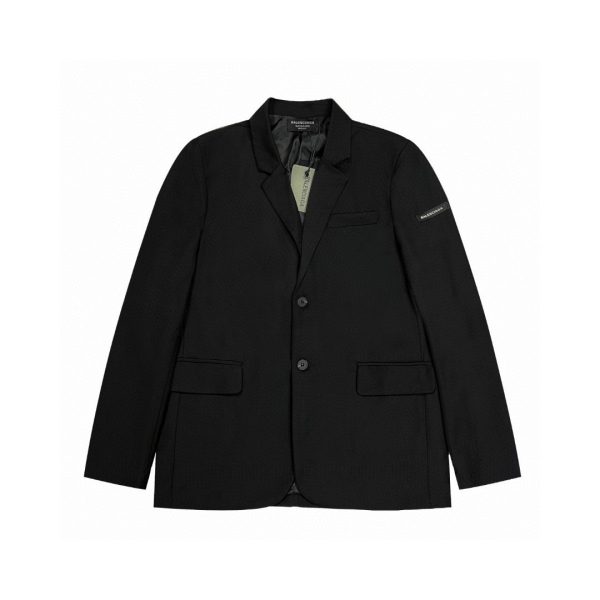 Premium Quality Balenciaga Suits Black Leather Formal Luxury
