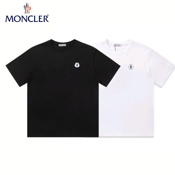 Premium Moncler T-Shirt Black Cotton Logo Style