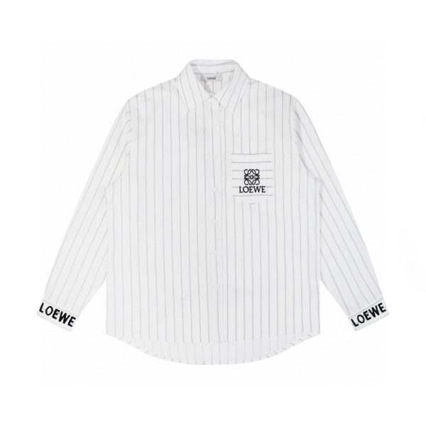 Best Selling Loewe Shirt Grey Embroidered Luxury