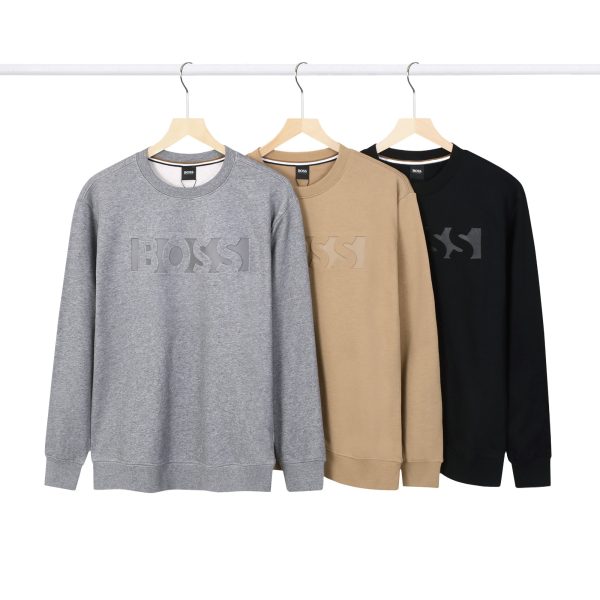 High Quality Boss Sweatshirts Black Cotton Style