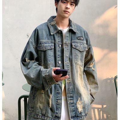 Premium Quality The North Face Coats Blue Denim Washed Luxury