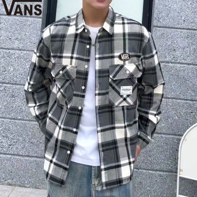 High Quality Vans Long Sleeves Cotton Plaid Collection