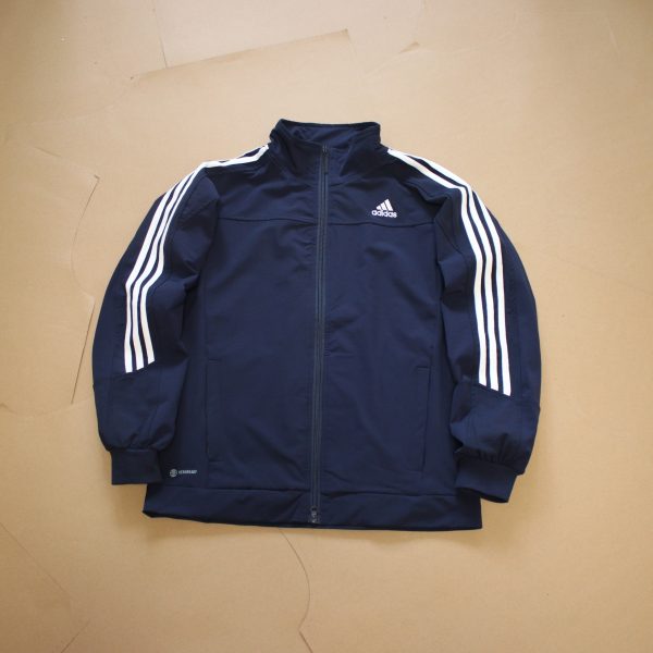 Luxury Adidas Coat Navy Stripe Collection