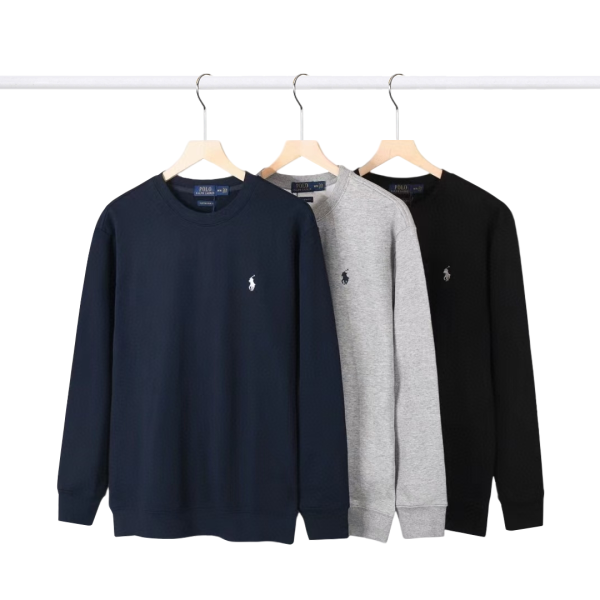 Best Selling Ralph Lauren Sweatshirts Black Cotton Embroidered Style