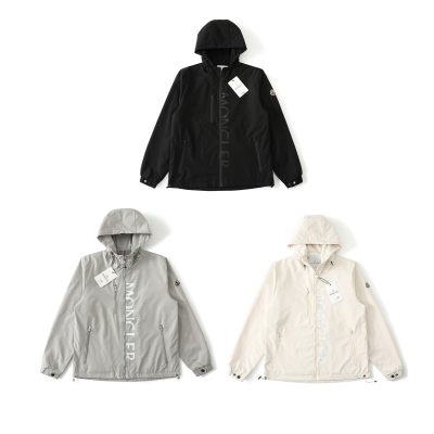 Premium Quality Moncler Coats Black Nylon Classic Collection