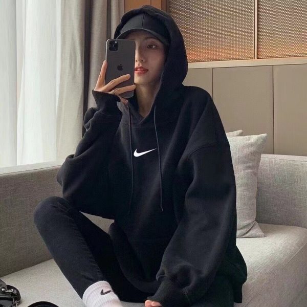 Premium Quality Nike Hoodie Gray Cotton Style
