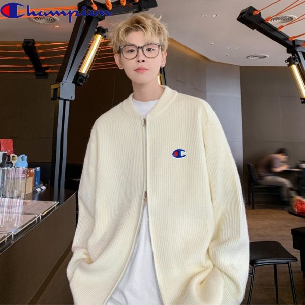 Luxury Champion Jackets Black Logo Style